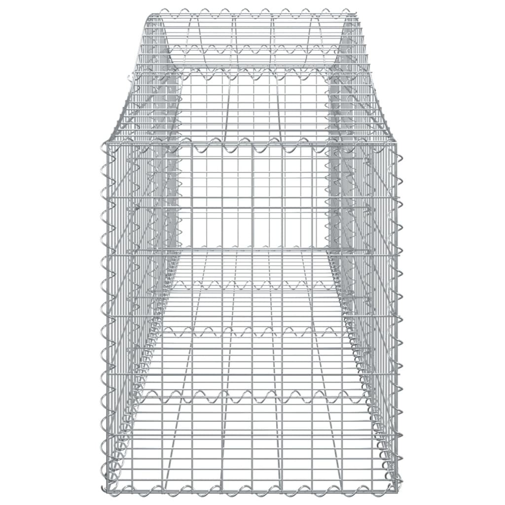 Gabione mit Hochbogen 200x50x60/80 cm Verzinktes Eisen
