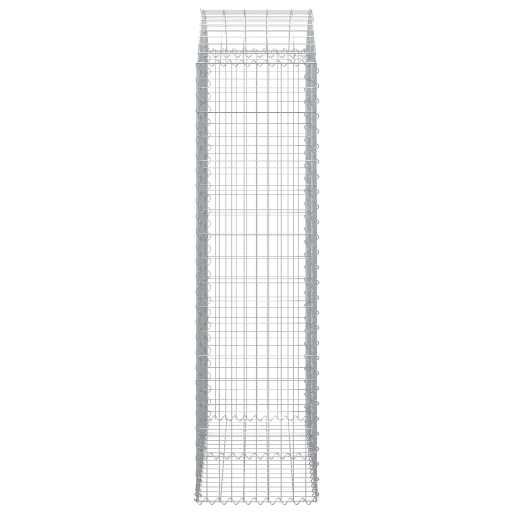Gabione mit Hochbogen 100x50x180/200 cm Verzinktes Eisen