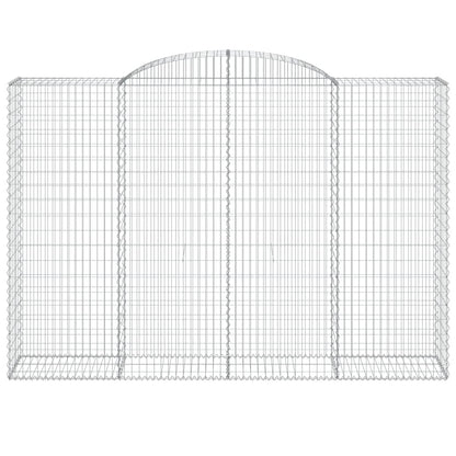 Gabione mit Hochbogen 300x50x200/220 cm Verzinktes Eisen
