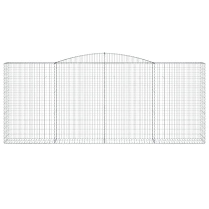 Gabione mit Hochbogen 400x50x160/180 cm Verzinktes Eisen