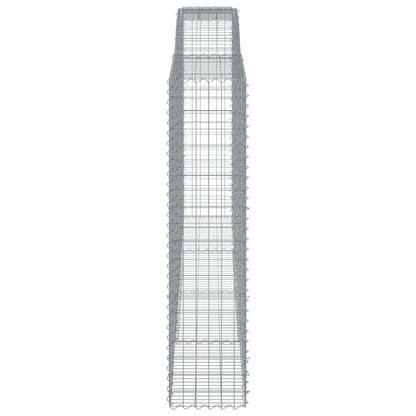 Gabione mit Hochbogen 400x50x200/220 cm Verzinktes Eisen