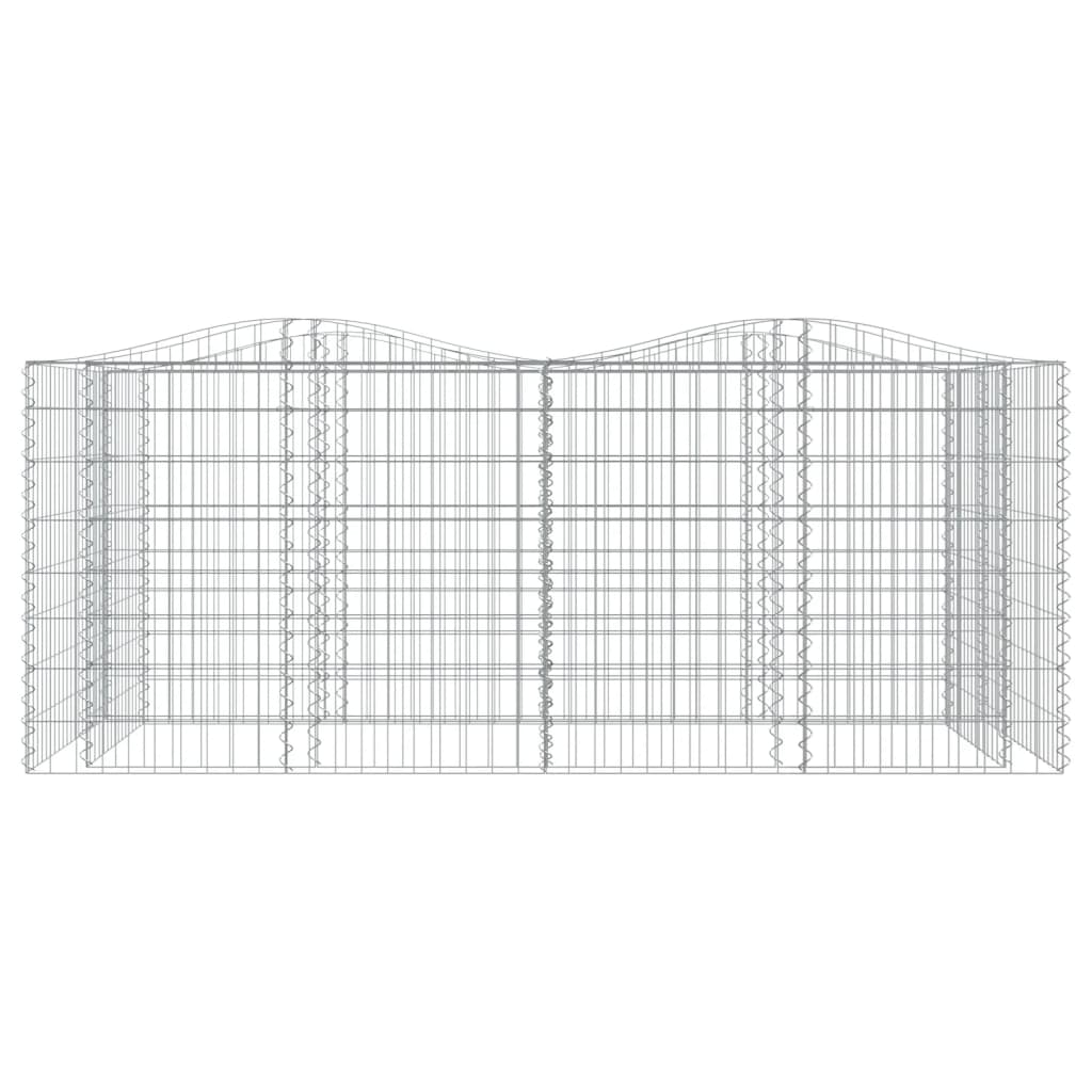 Gabionen-Hochbeet mit Hochbogen 200x100x100 cm Verzinktes Eisen