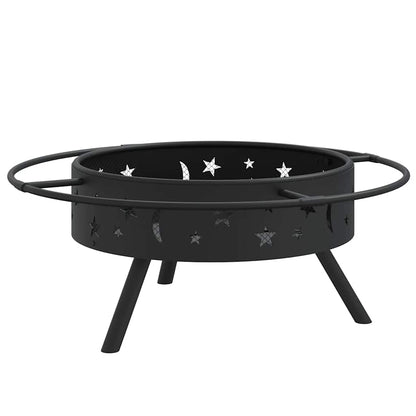 Feuerschale mit Schürhaken 70 cm XXL Stahl