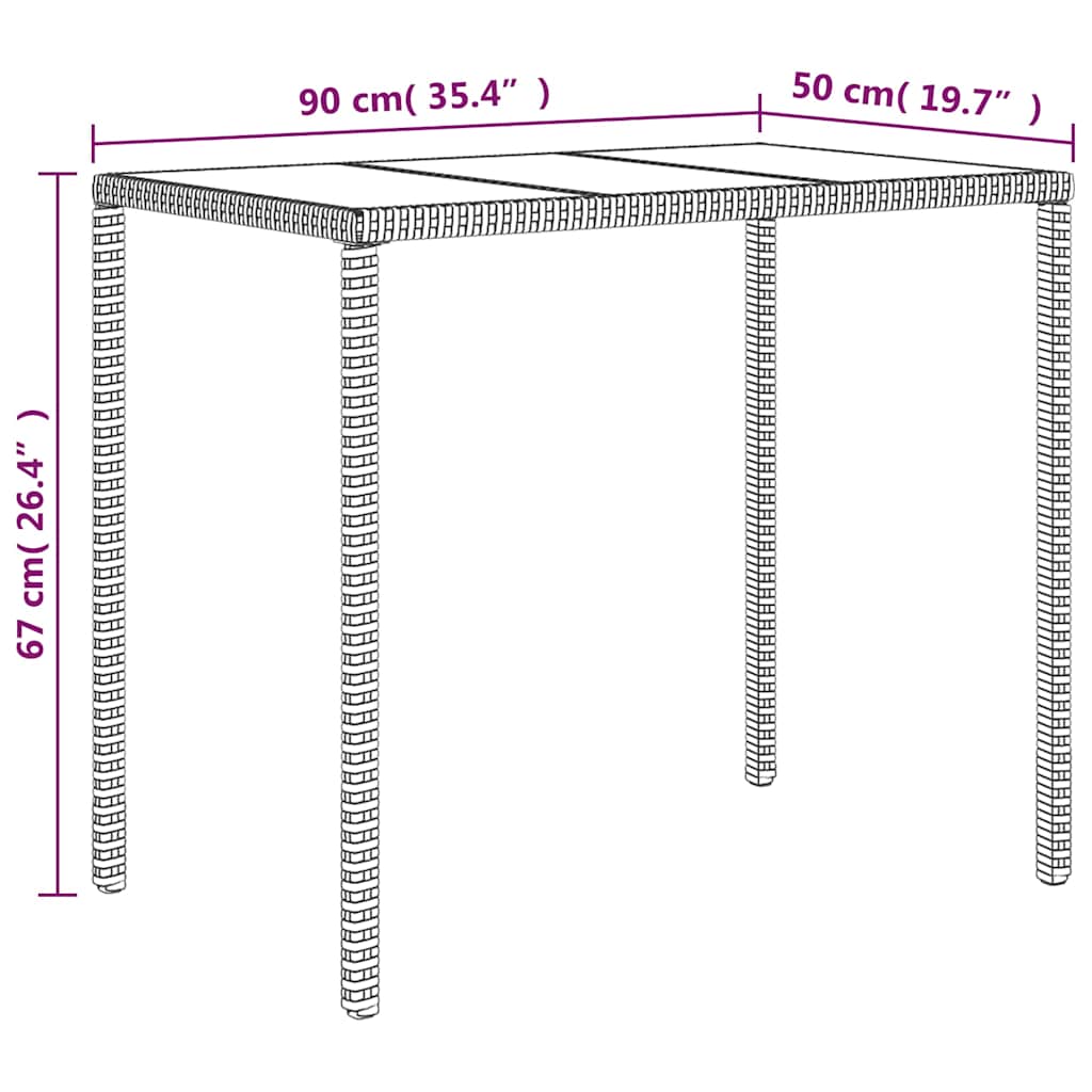 4-tlg. Garten-Lounge-Set mit Kissen Grau Poly Rattan