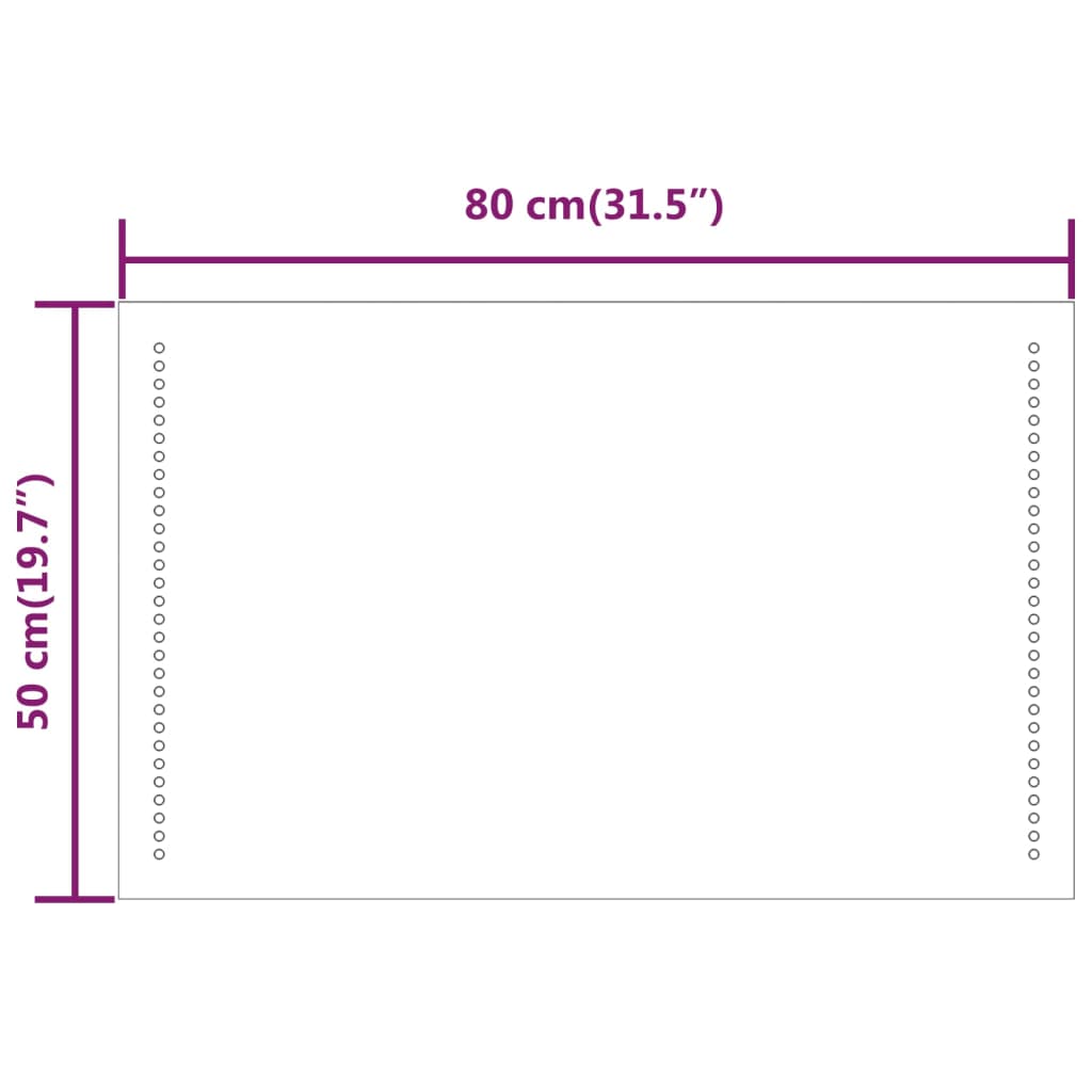 LED-Badspiegel 50x80 cm