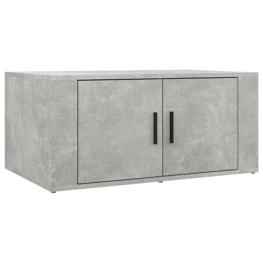 Table basse gris béton 80x50x36 cm en bois