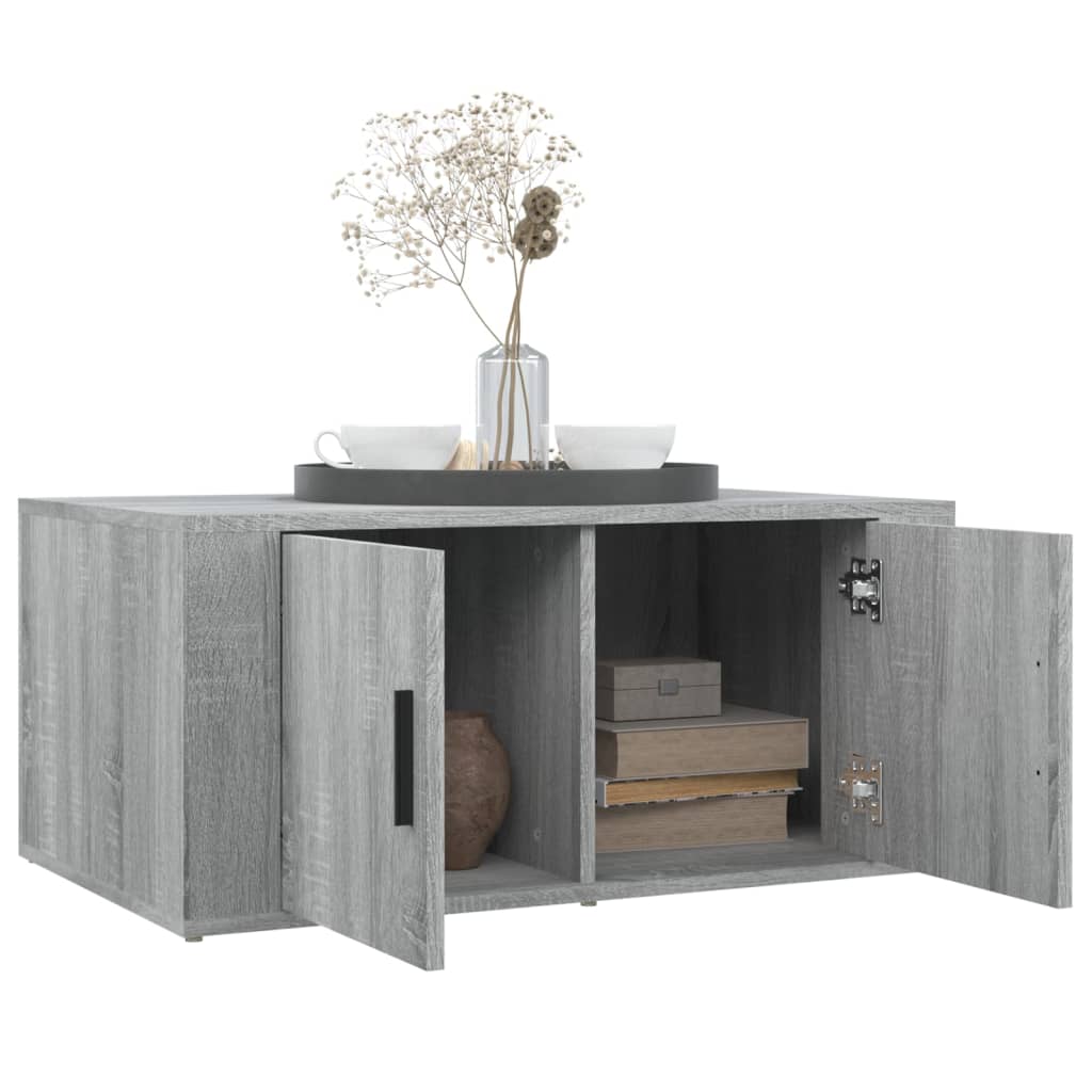 Table basse Sonoma grise 80x50x36 cm en bois