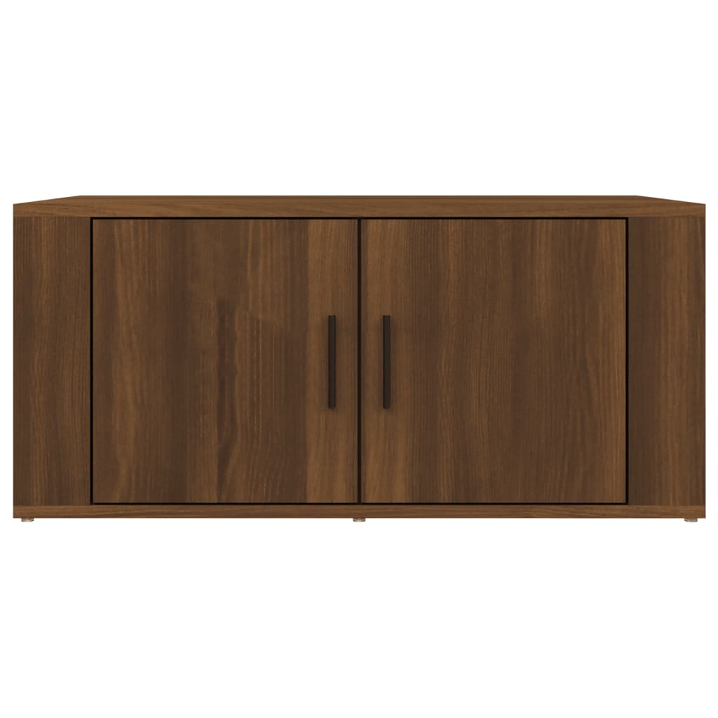 Table basse aspect chêne marron 80x50x36 cm en bois