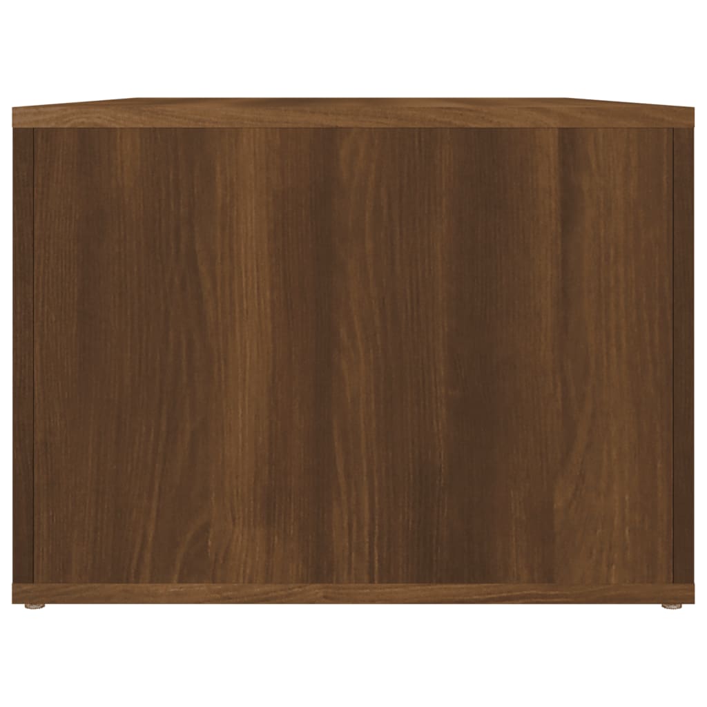 Table basse aspect chêne marron 80x50x36 cm en bois