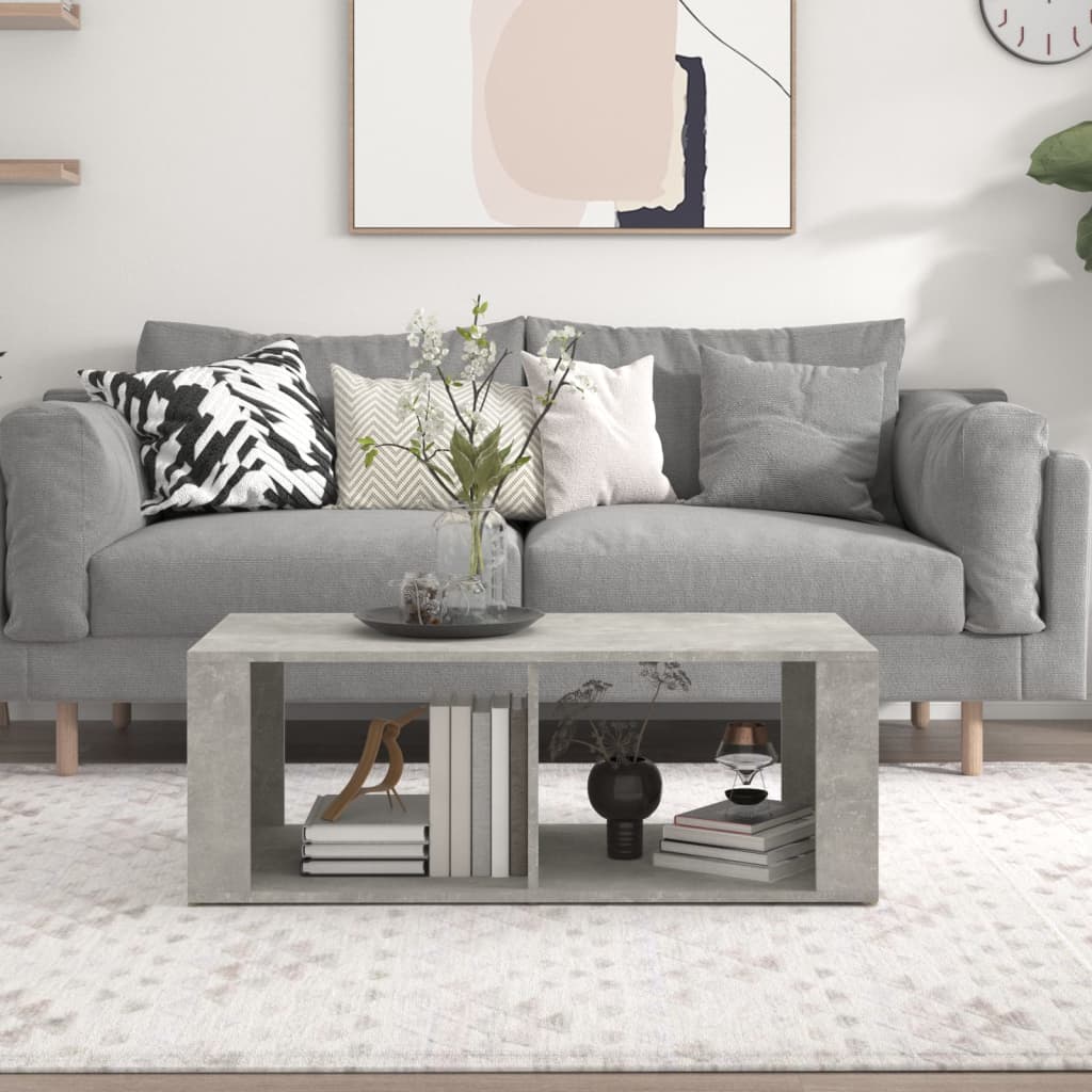 Couchtisch Betongrau 100x50x36 cm Holzwerkstoff