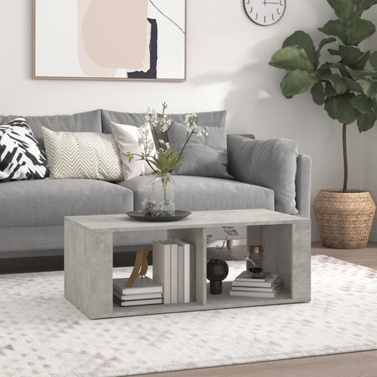 Couchtisch Betongrau 100x50x36 cm Holzwerkstoff
