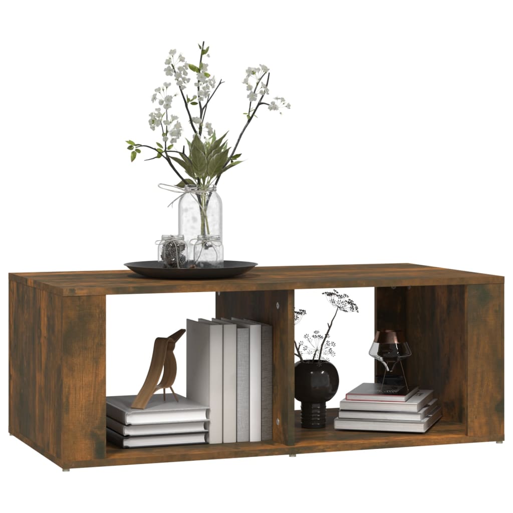 Coffee table smoked oak 100x50x36 cm wood material