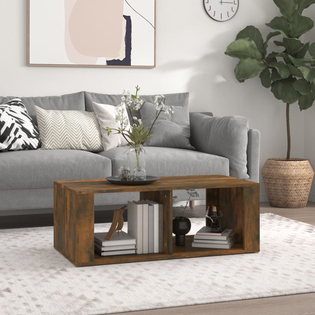 Coffee table smoked oak 100x50x36 cm wood material