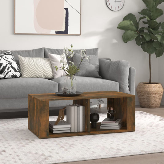 Coffee table smoked oak 100x50x36 cm wood material