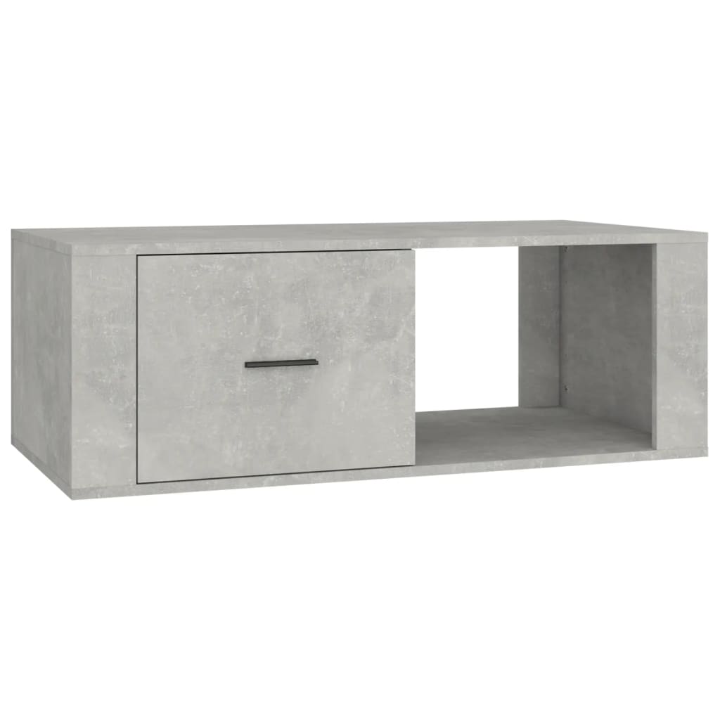 Table basse gris béton 100x50,5x35 cm en bois