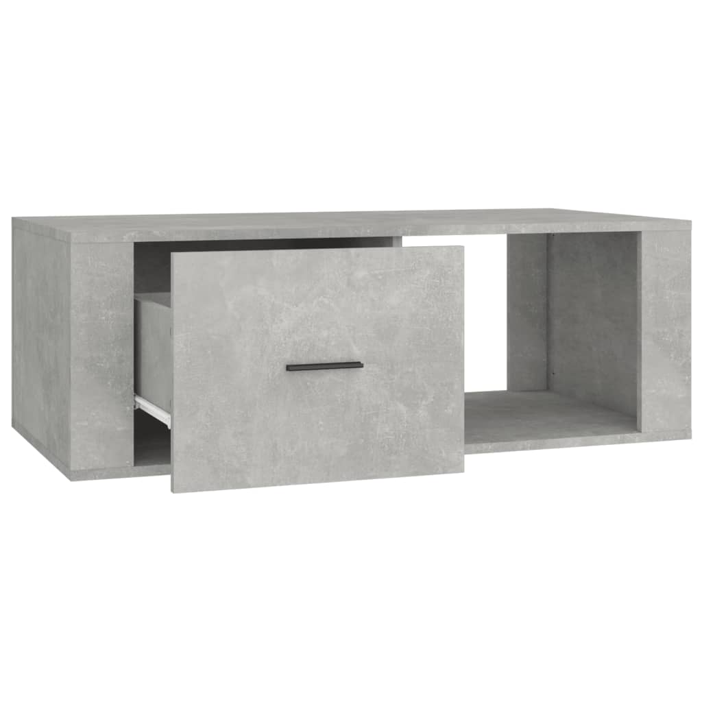 Table basse gris béton 100x50,5x35 cm en bois