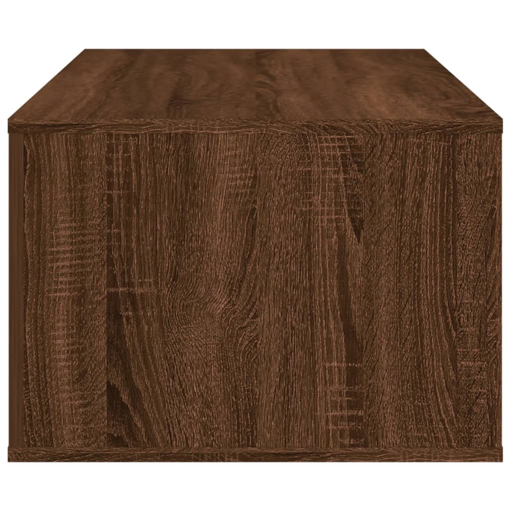 Table basse aspect chêne marron 100x50,5x35 cm matériau bois