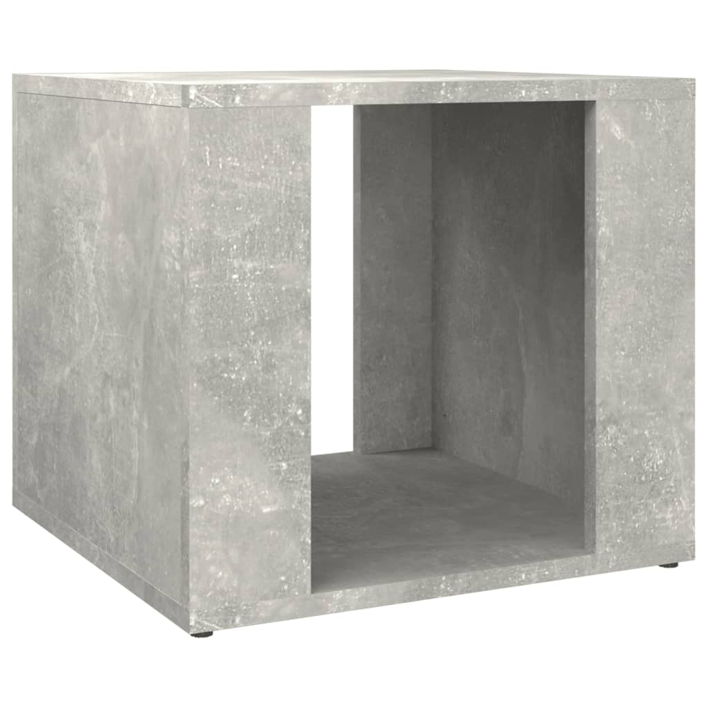 Table de chevet gris béton 41x40x36 cm en bois