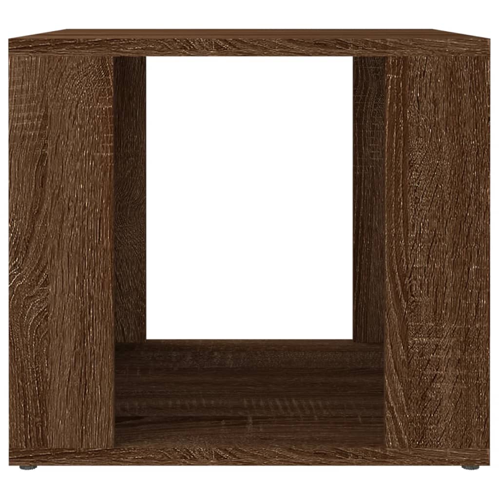 Table de chevet aspect chêne marron 41x40x36 cm en bois