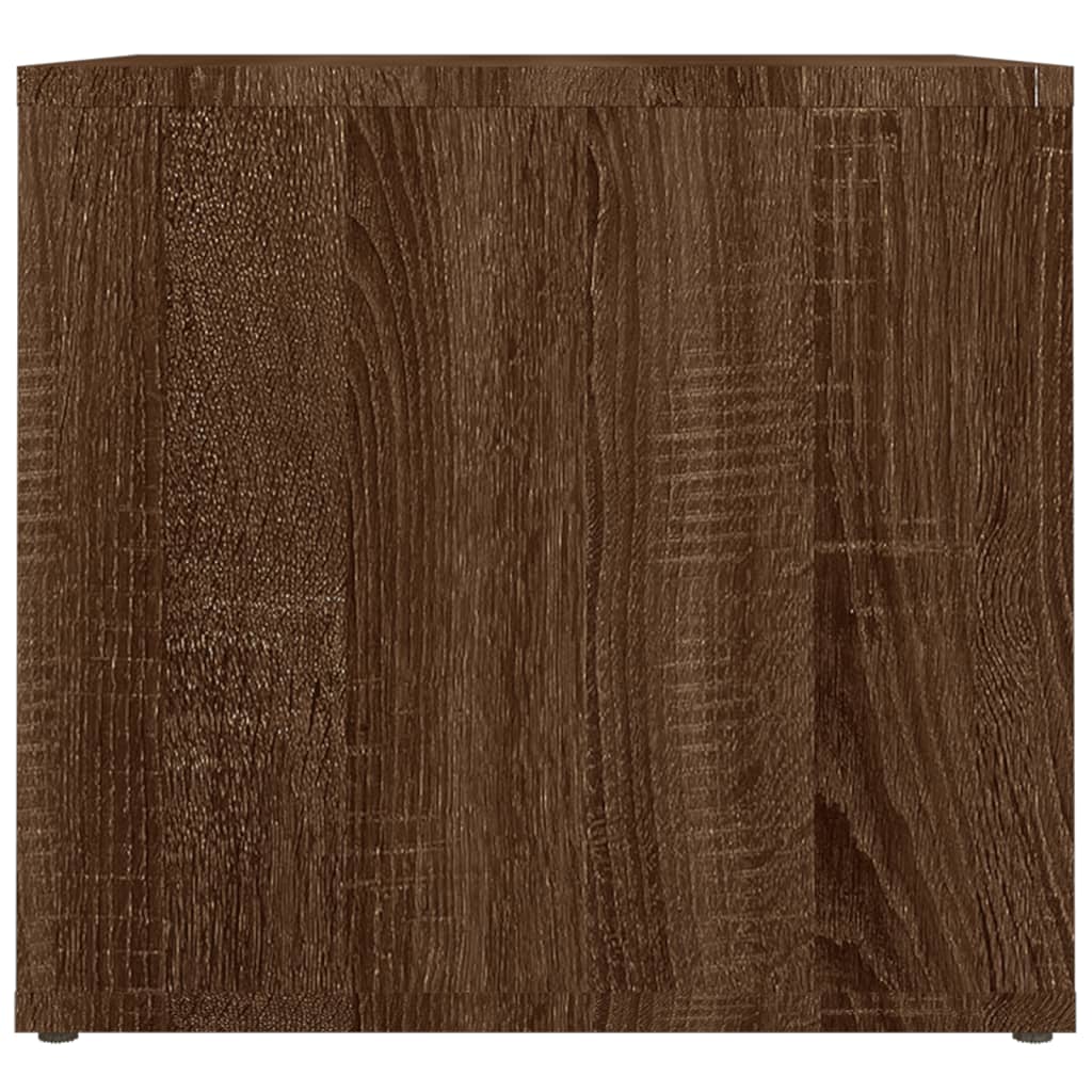 Table de chevet aspect chêne marron 41x40x36 cm en bois