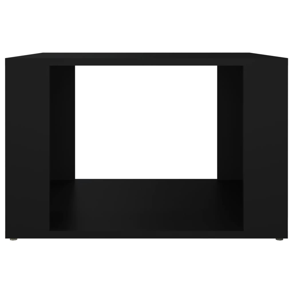 Bedside Table Black 57x55x36 cm Wood Material