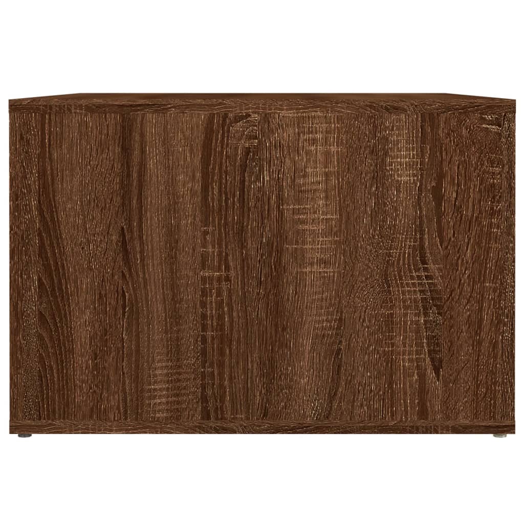 Table de chevet aspect chêne marron 57x55x36 cm en bois