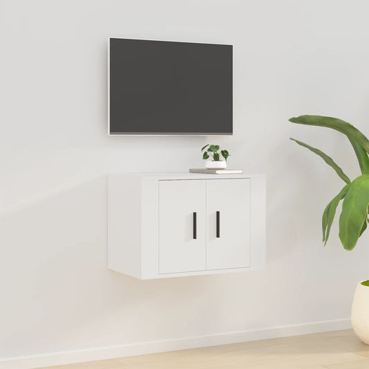 Meuble TV mural blanc 57x34,5x40 cm