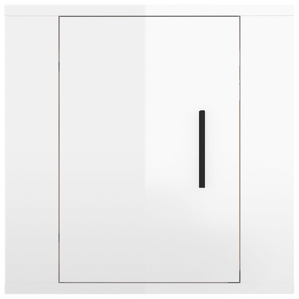 Meubles muraux TV 2 pièces blanc brillant 40x34,5x40 cm