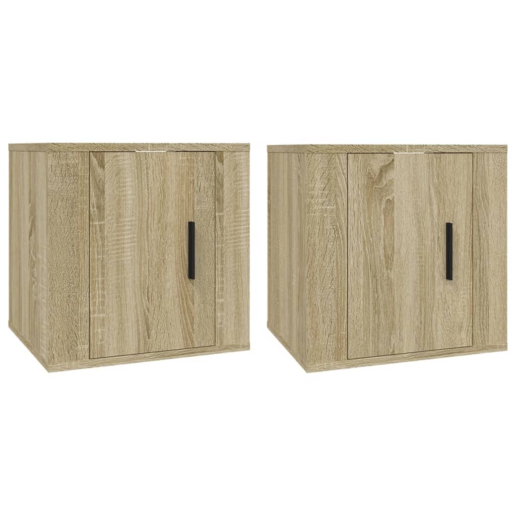 Meubles muraux TV 2 pcs. Chêne Sonoma 40x34,5x40 cm