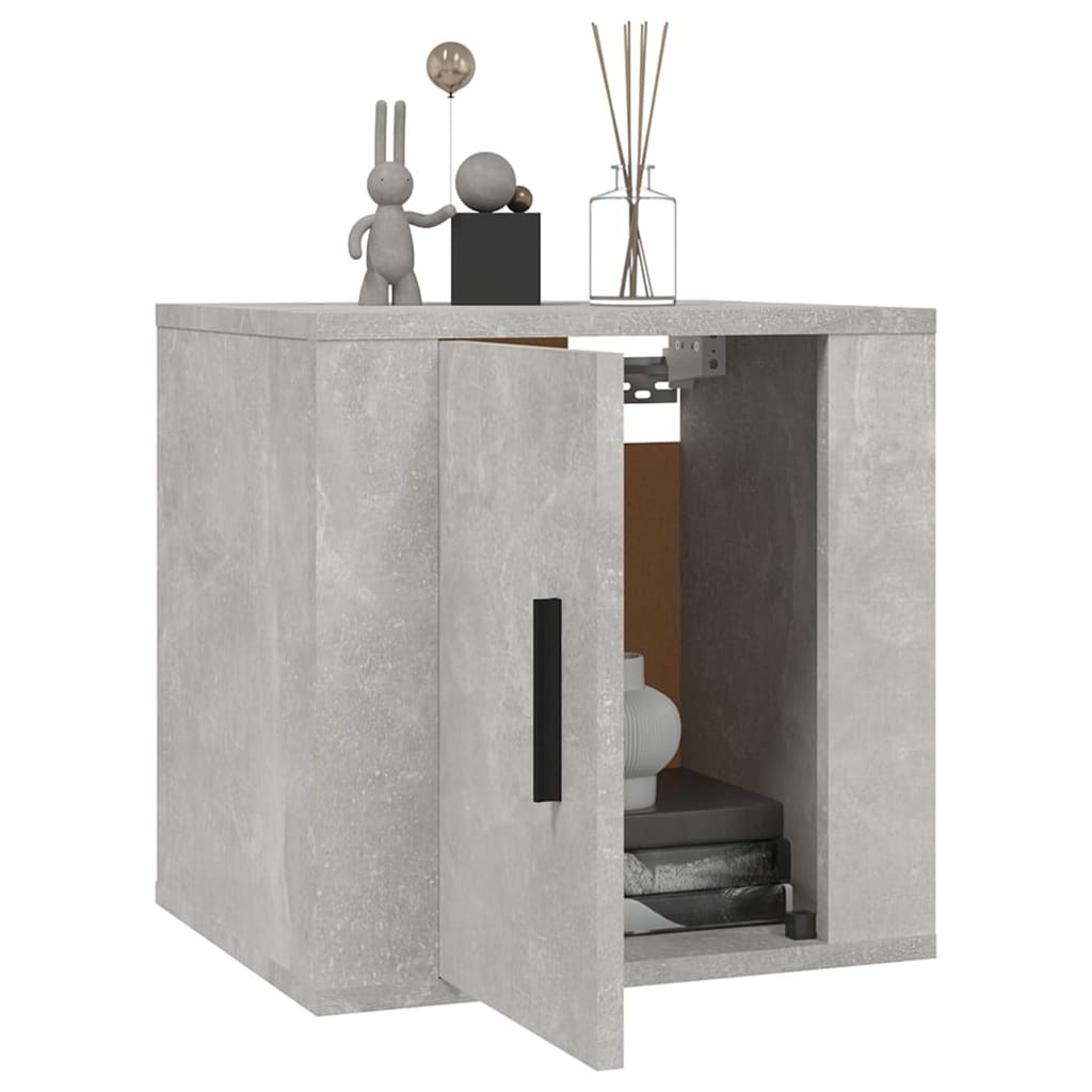 Armoires murales TV 2 pcs. gris béton 40x34,5x40 cm