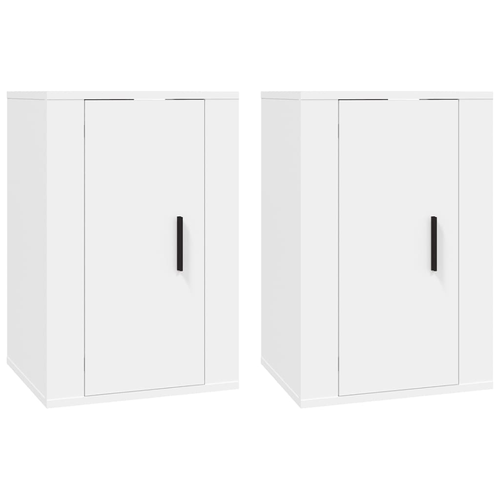 Armoires murales TV 2 pcs. Blanc 40x34,5x60 cm