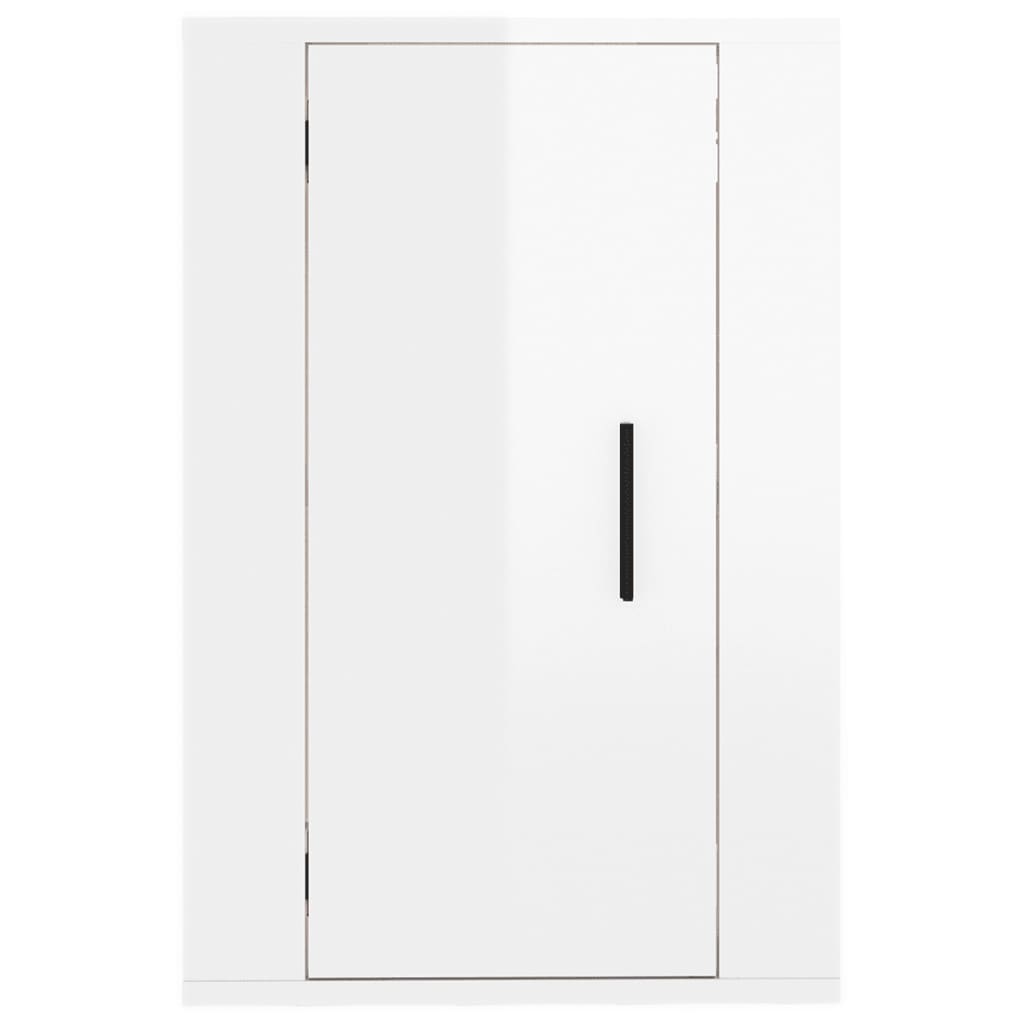 Meubles muraux TV 2 pièces blanc brillant 40x34,5x60 cm