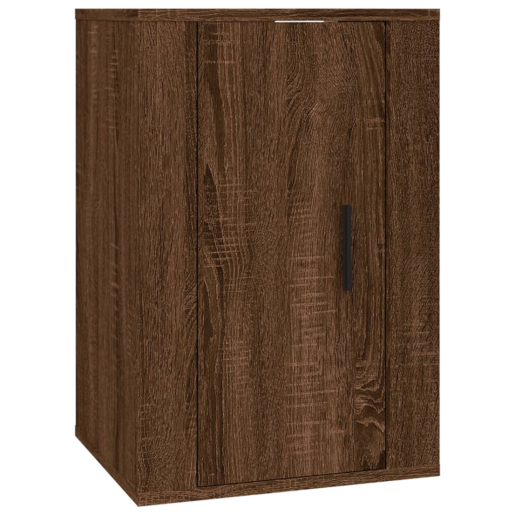 Meubles muraux TV 2 pièces aspect chêne marron 40x34,5x60 cm