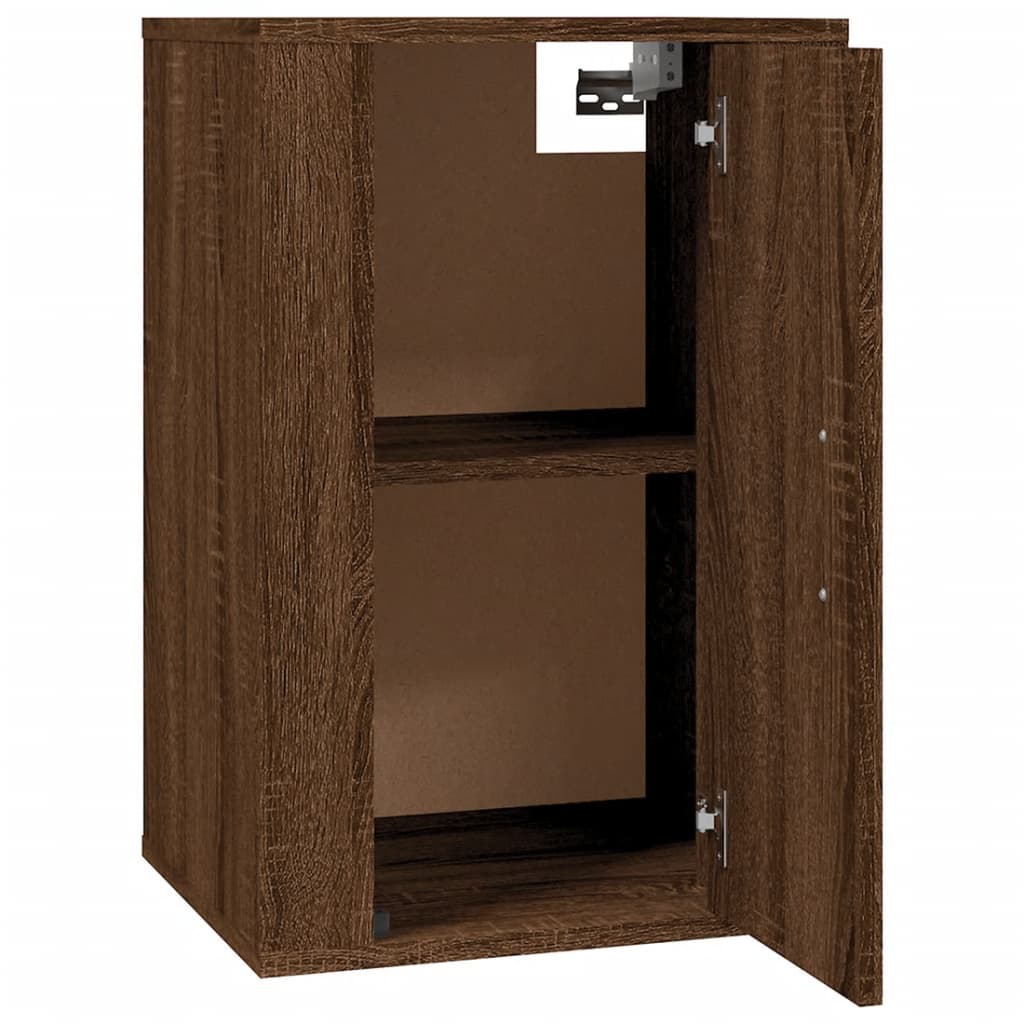 Meubles muraux TV 2 pièces aspect chêne marron 40x34,5x60 cm