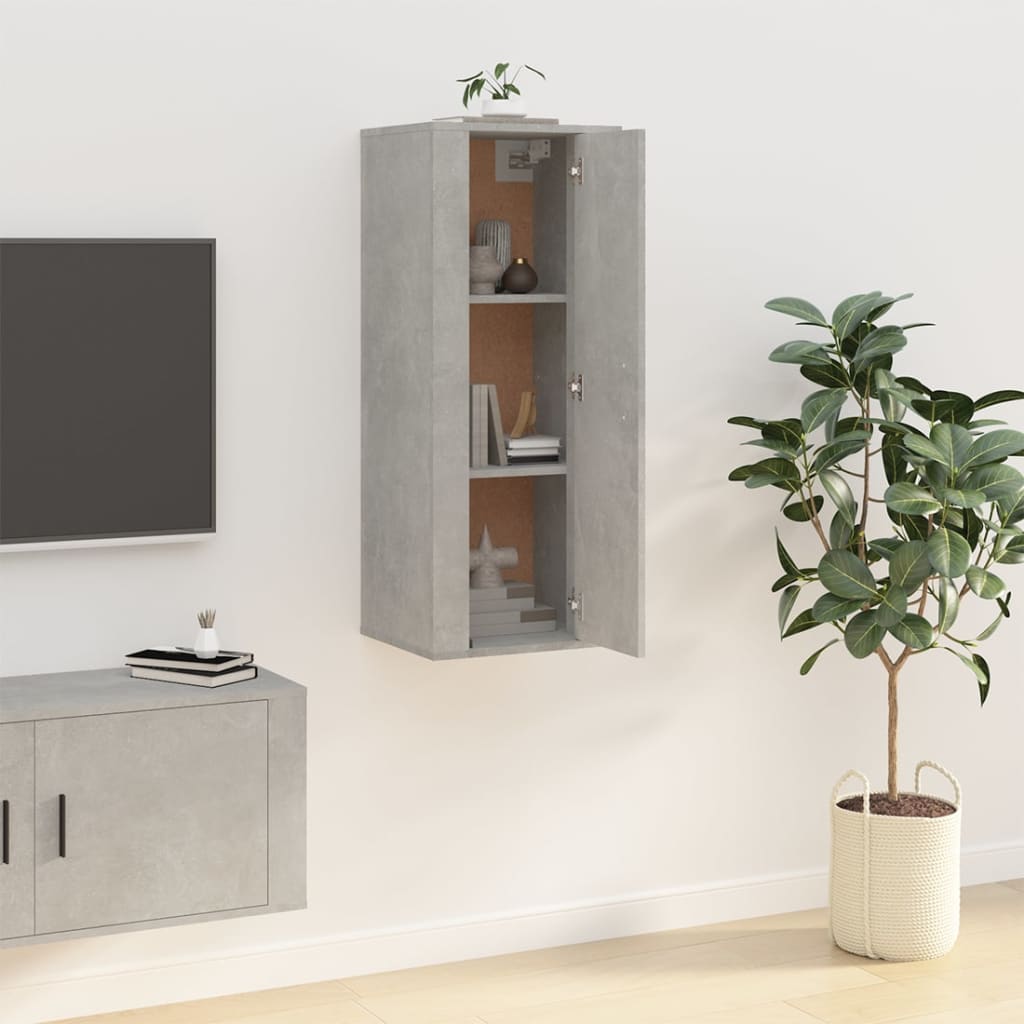 TV wall cabinet concrete grey 40x34.5x100 cm