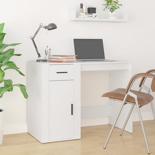 Bureau blanc 100x49x75 cm en bois