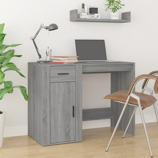 Bureau Gris Sonoma 100x49x75 cm en bois