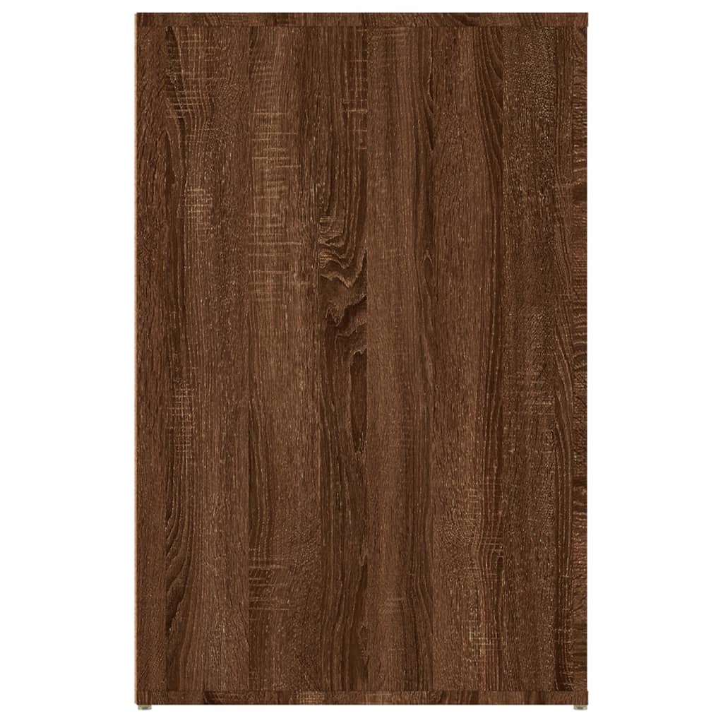 Bureau aspect chêne brun 100x49x75 cm matériau bois