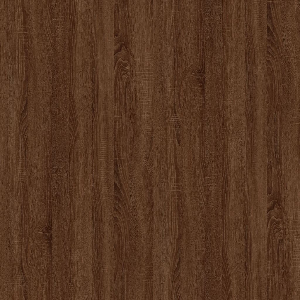 Bureau aspect chêne brun 100x49x75 cm matériau bois
