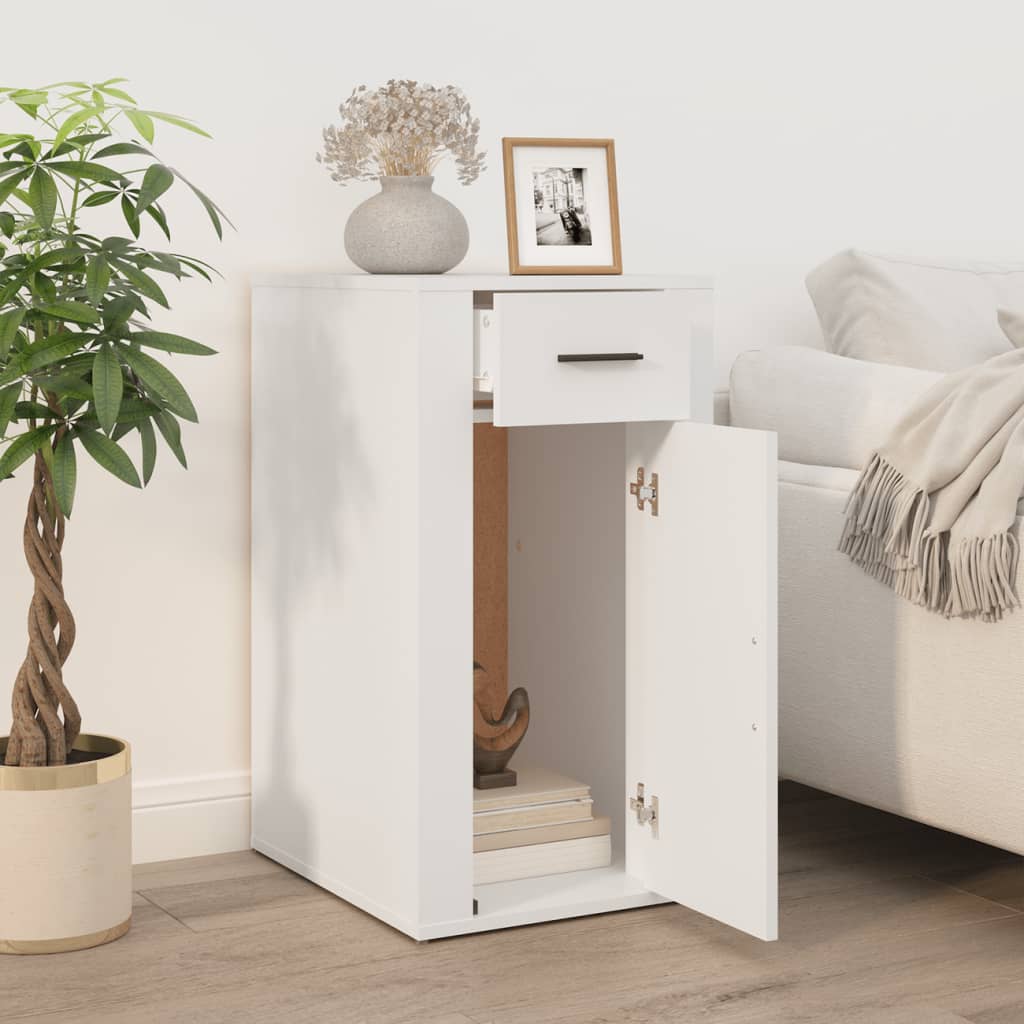 Büroschrank Weiß 40x49x75 cm Holzwerkstoff