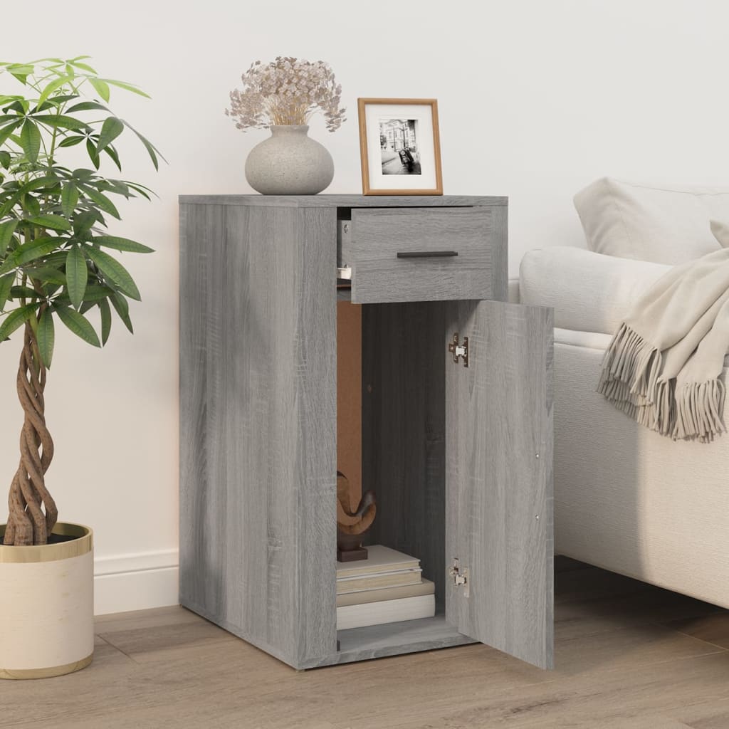 Office Cabinet Gray Sonoma 40x49x75 cm Wood Material