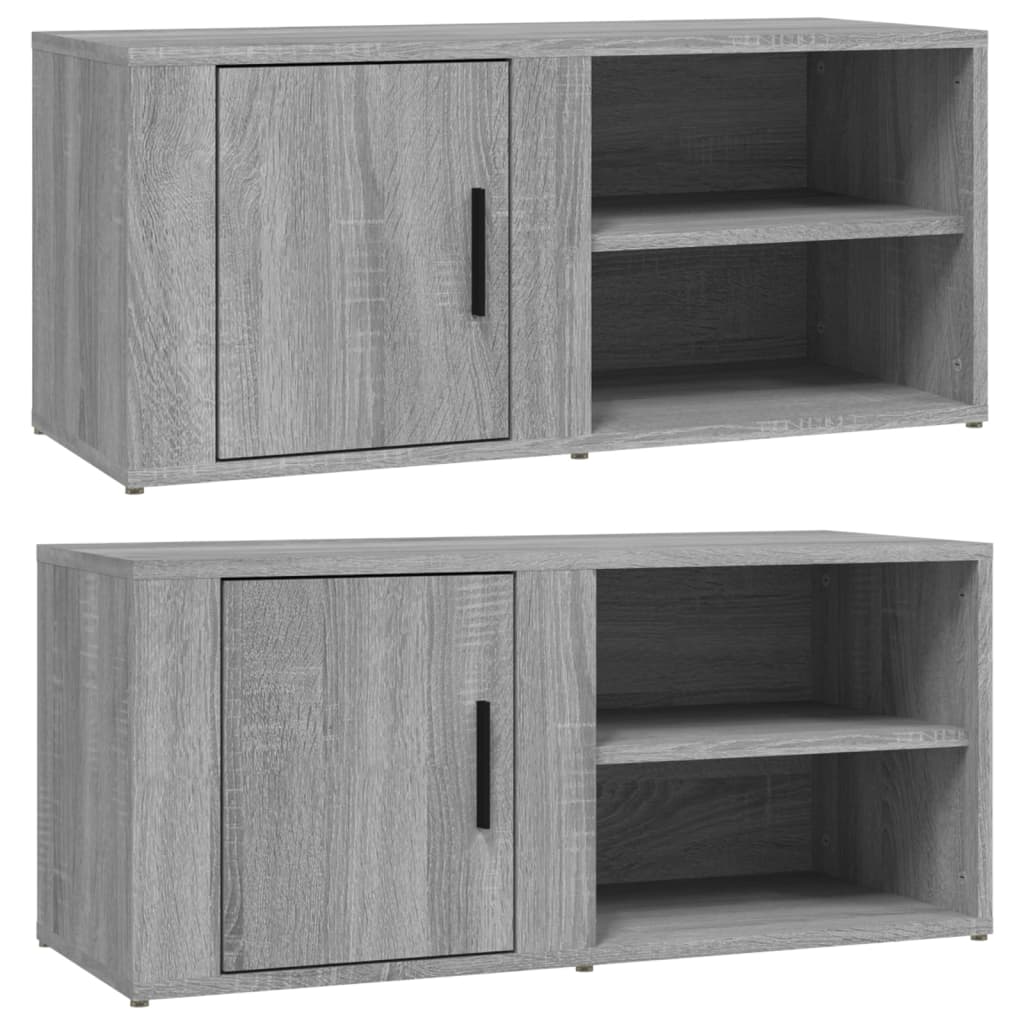 Meubles TV 2 pcs. Gris Sonoma 80x31,5x36 cm matériau bois