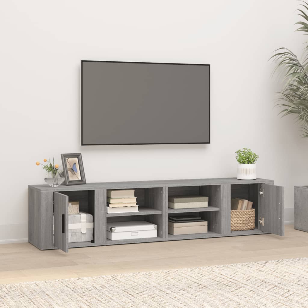 Meubles TV 2 pcs. Gris Sonoma 80x31,5x36 cm matériau bois