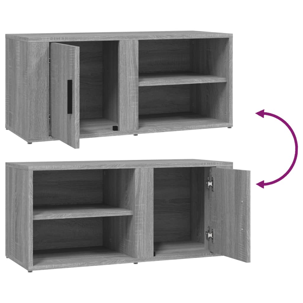 Meubles TV 2 pcs. Gris Sonoma 80x31,5x36 cm matériau bois