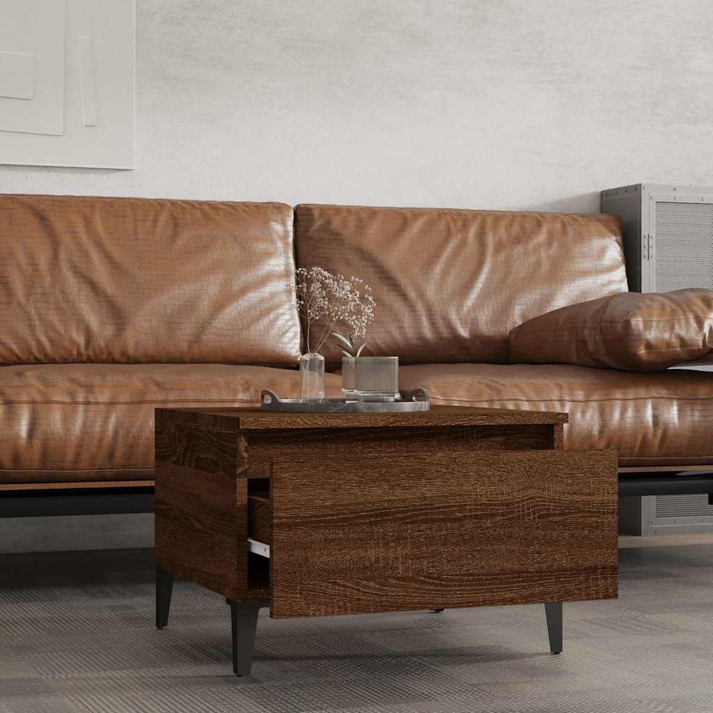 Beistelltische 2 Stk. Braun Eiche 50x46x35 cm Holzwerkstoff