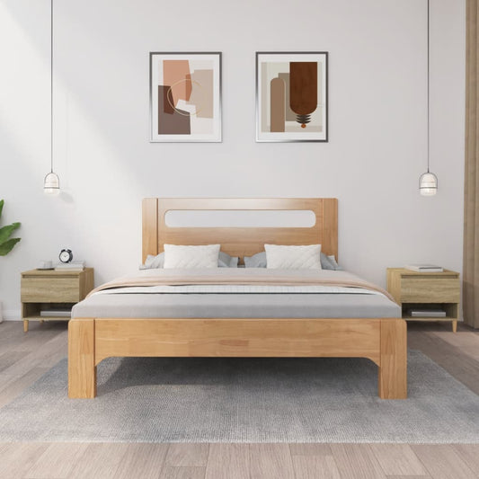 Tables de chevet 2 pcs. Chêne Sonoma 50x46x50 cm matériau bois