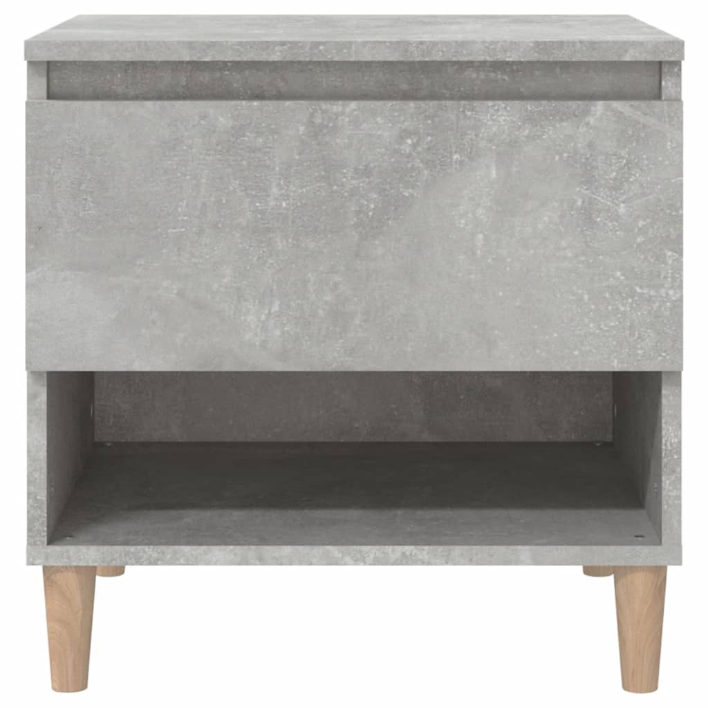 Table de chevet gris béton 50x46x50 cm en bois