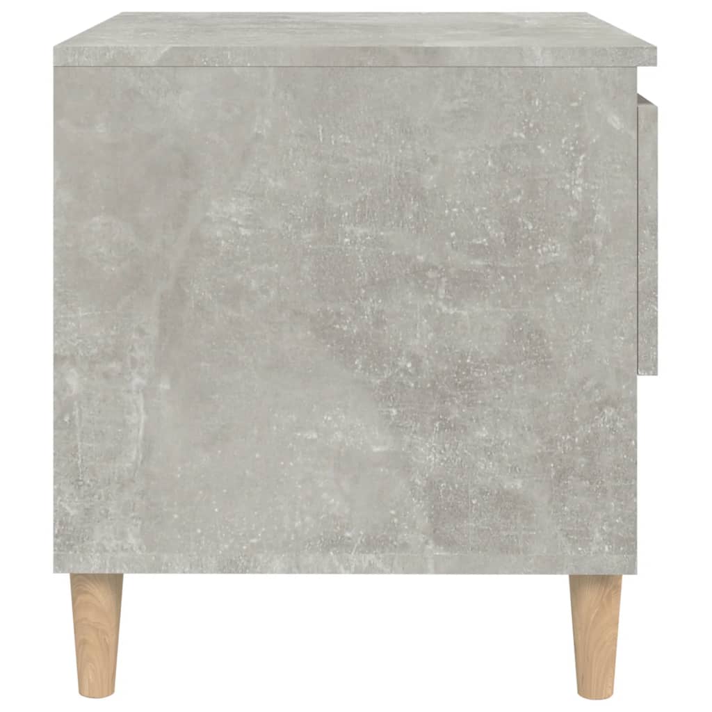 Table de chevet gris béton 50x46x50 cm en bois