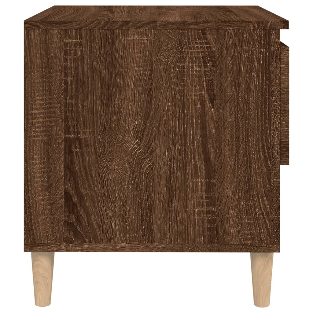 Table de chevet aspect chêne marron 50x46x50 cm en bois