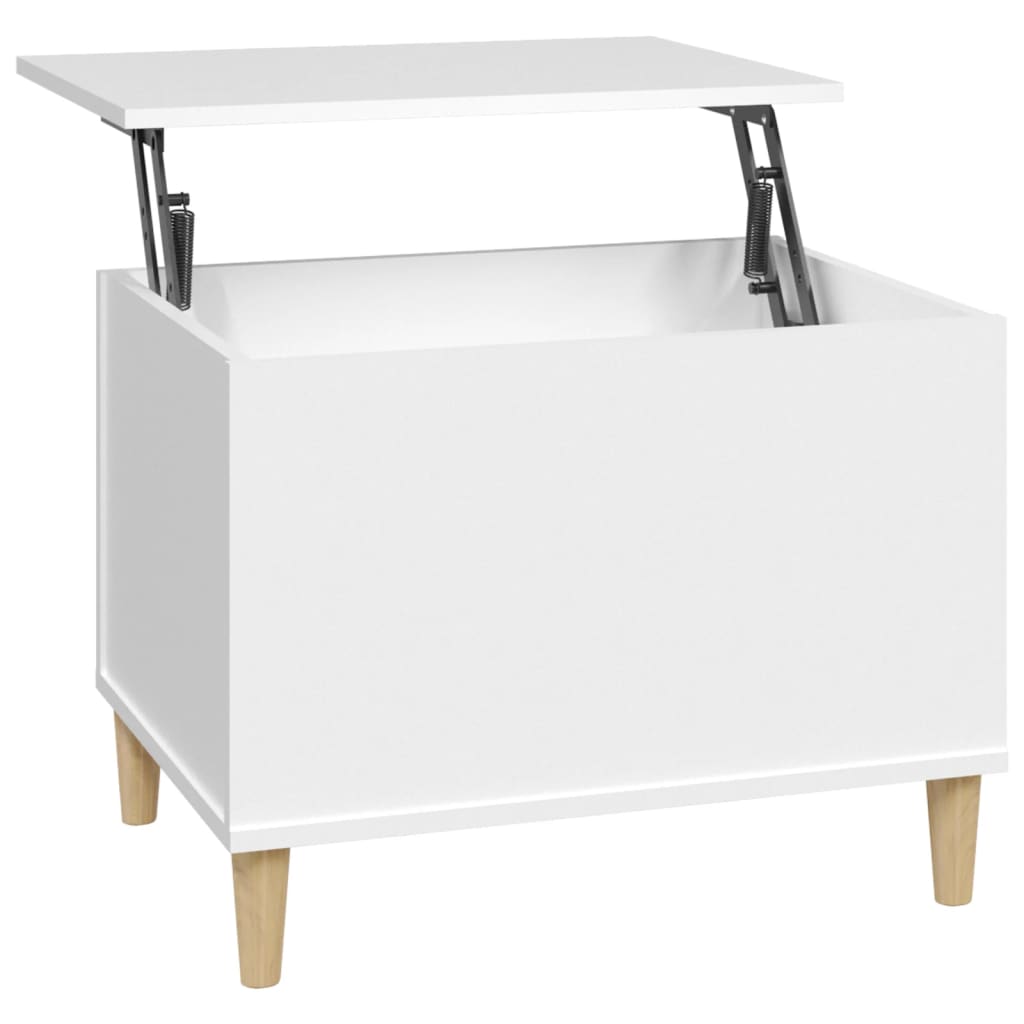 Table basse blanche 60x44,5x45 cm en bois